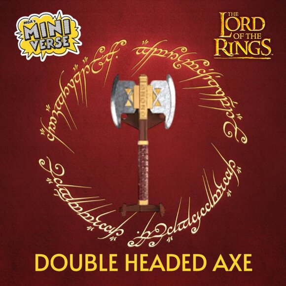 MGA's Miniverse + Make It MIni The Lord of the Rings™ DOUBLE HEADED AXE - Picture 1 of 5